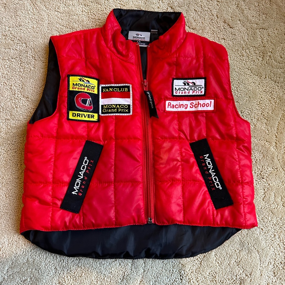 Monoco vest for boys 3-4 years old in red